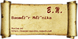Basmár Mónika névjegykártya